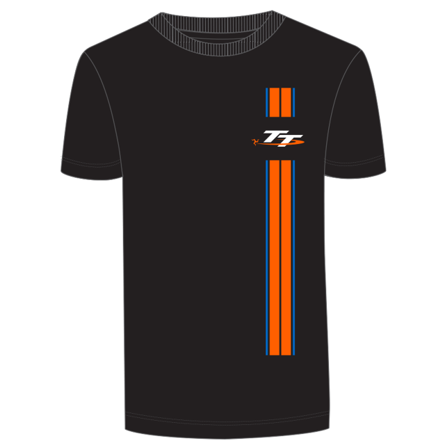 260 BLACK TT STRIPE T-SHIRT - MAP BACK